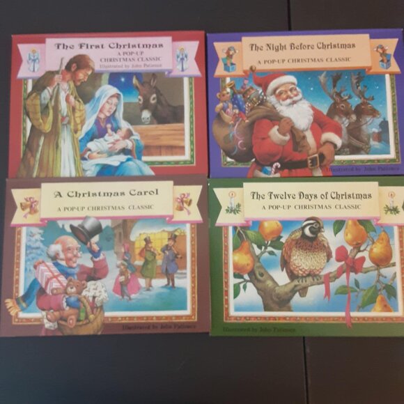 A Pop-Up Christmas Classic Set Of 4 Holiday Children's Storybooks John Patience - Picture 1 of 8